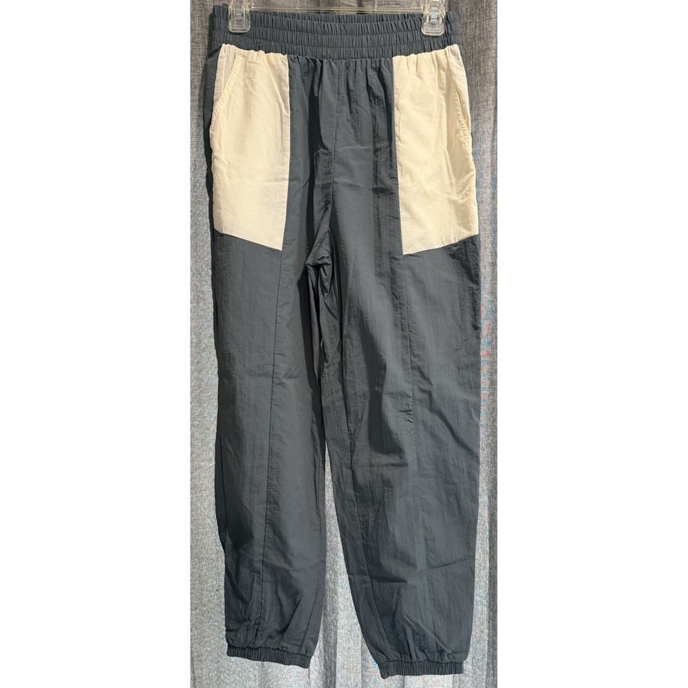 Fabletics Womens Size S Gray Nylon Track Joggers Elastic Waist/Cuffs Pockets NWT